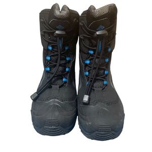Columbia Youth Bugaboot Plus IV Omni-Heat Waterproof Winter Boots Size 3 Black